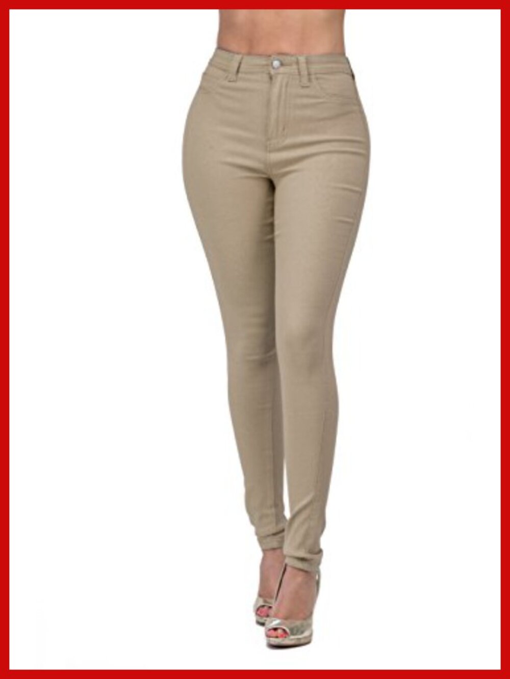High Waist Stretchy Skinny Ripped Distressed Jeans for Women